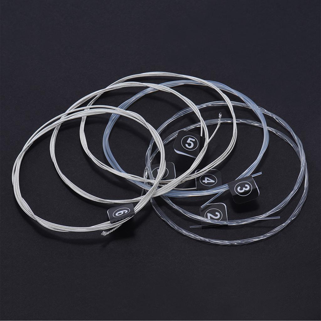 Orphee NX36 Nylon Classical Guitar Strings 6pcs Full Set Replacement (.028 .043) Nylon Core Silver Jacketed Wire Normal