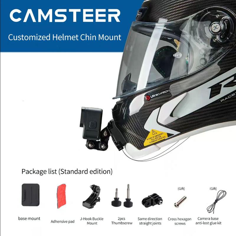 Für Nolan X-lite X803rs Helm Benutzerdefinierte Aluminium-Kinnbefestigung für GoPro Hero12 11 10 DJI Action 5pro 4 3 Insta360 X4 Ace pro Kamera