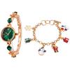 TIME100 Christmas Limited Edition Watch Bracelet Set 2025 Sparkling Japanese Quartz Stainless Waterproof Perfect Gift for Female Formal or Casual