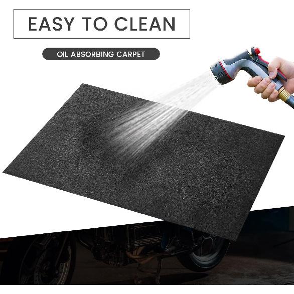 1 Pcs Garage Floor Mat 29 X 36 Inch Oil Spill Mat Oil Absorbent Pads Reusable, Washable, Waterproof Backing Conta Liquids, Protects Garage Floor Or