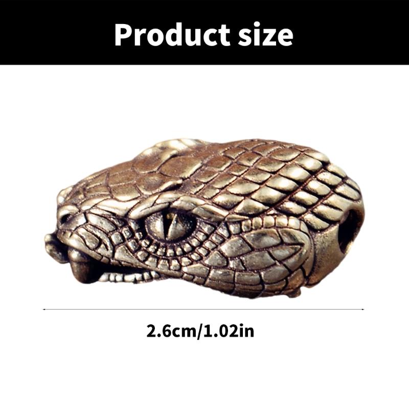 Snake Head Beads for Crafting Unique Charm Accessories and Paracord Enthusiast Gear Large Hole