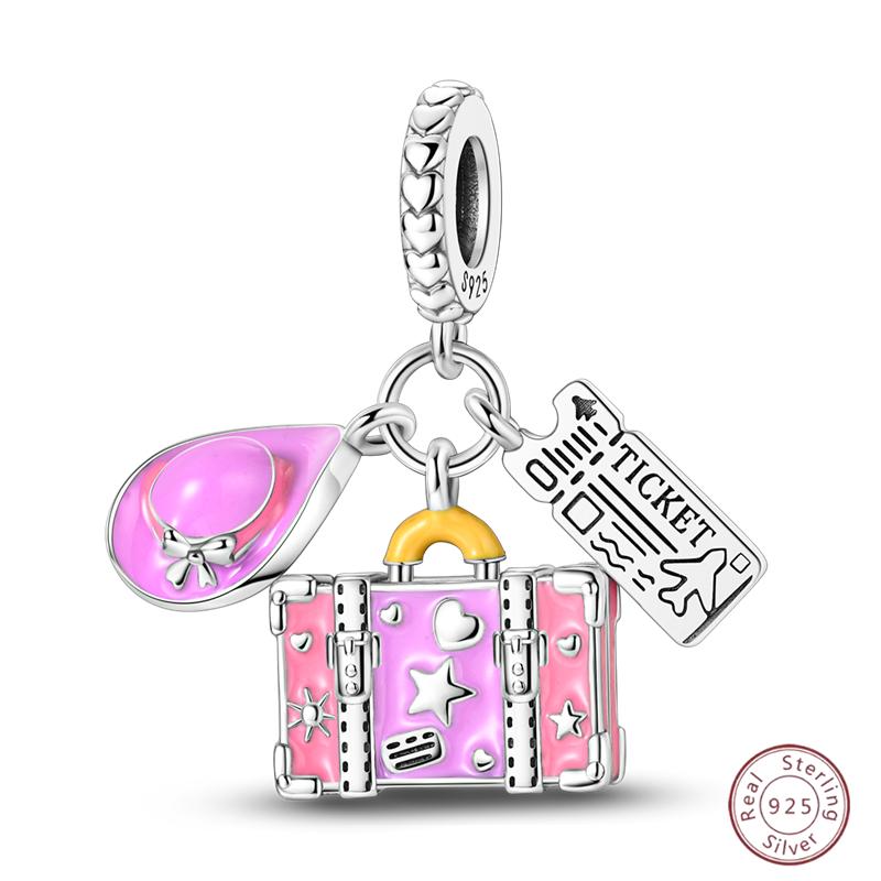 Copper Beaded Pendant Shiny Zirconia Cute Bow Original 3Mm Bracelet Women Fine Jewelry