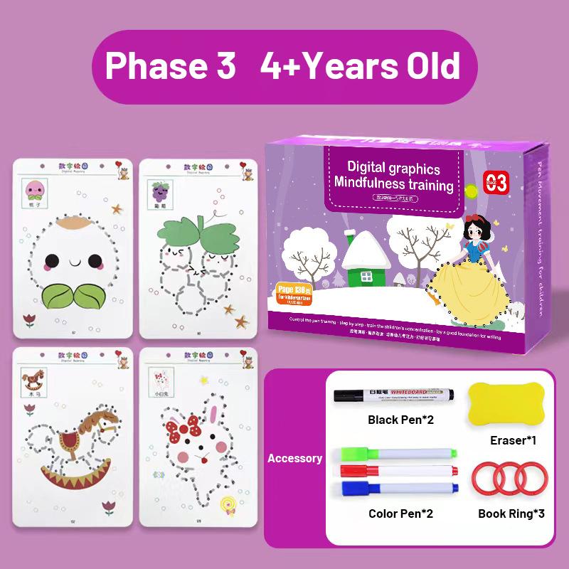 Magical Tracing Workbook Develop Brain Educational Montessori Books for Children Pen Control Training Reusable Calligraphy Copybook For Kids