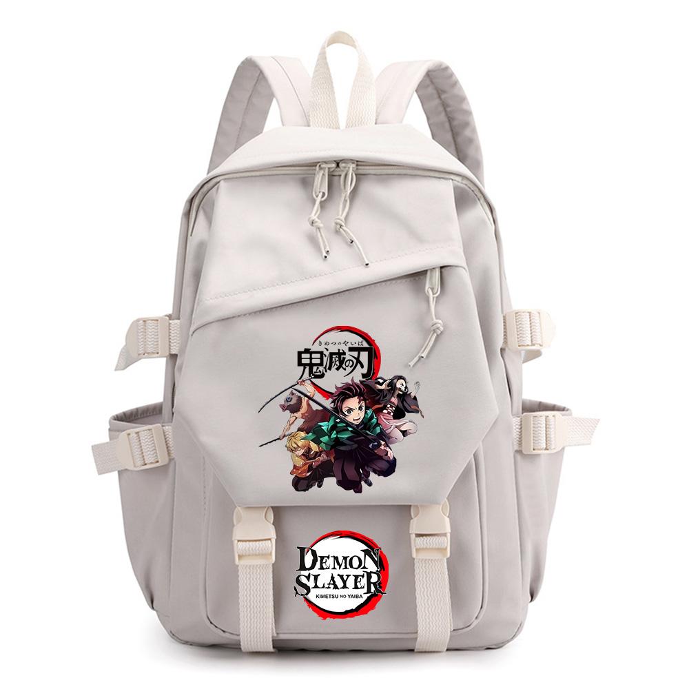 Sac à dos imprimé Demon Slayer pour adolescent étudiant Rentrée scolaire Sac à livres Femme Grande capacité Imperméable Sac de voyage