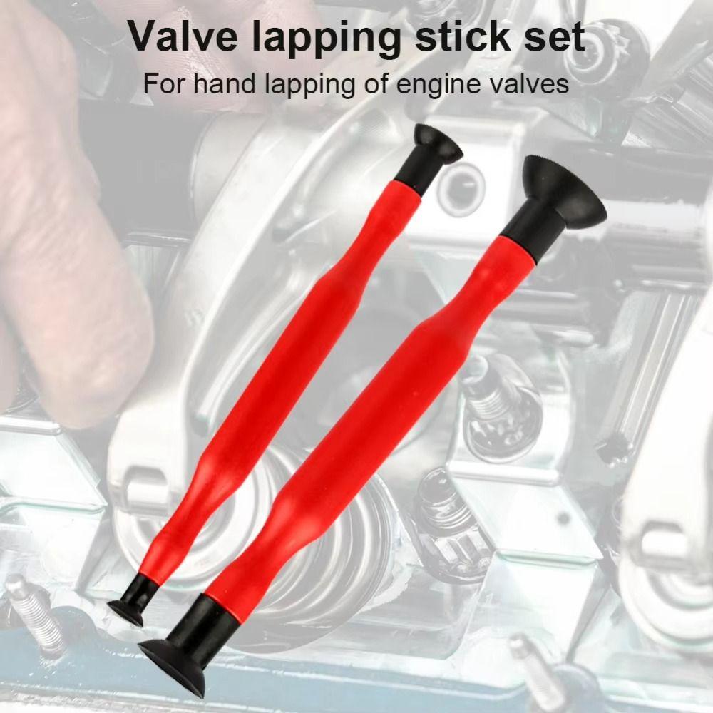 2pcs Rubber Material Grinding Sticks Hand Lapping Engine Valves Tool Valve Lapping Tool Auto Repair