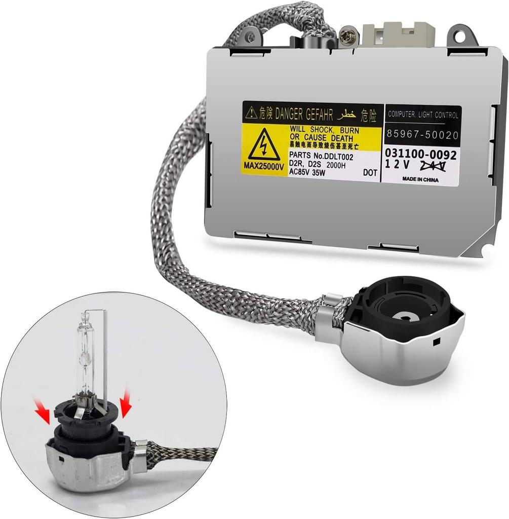RDYCT HID Ballast Compatible with Toyota and Lexus D2S and Genuine Fully Replacement Ballast D2R, 35W, 12V, Replacement, Waterproof, (1 Piece)
