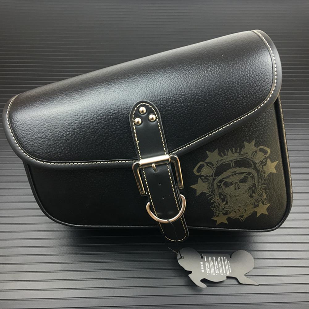 Motorcycle Saddle Bags PU Leather Swingarm Bag Saddle Bags Side Tool Bags Storage For Sportster 883 1200XL