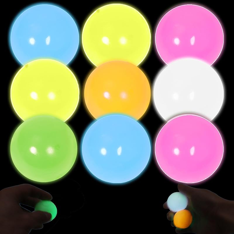 3pack Dream Balls,Glow In The Dark Sticky Balls That Stick To The Ceiling,Stress Relievers Stress Balls for Kids and Adults,Elevated Balls,ASMR Cool