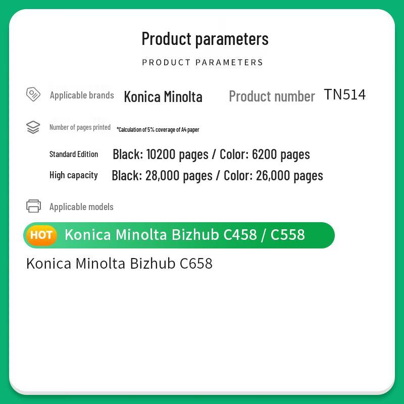 Compatible Konica Minolta TN514 Toner Cartridge
