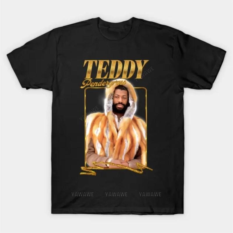 Unisex Cotton Tshirt summer short sleeve black tee tops Teddy Pendergrass T Shirt male fashion casual tshirt oneck tee shirt S