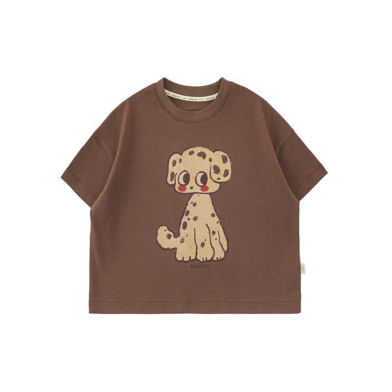 YouYou Boys 10A Antibacterial Cloud Cotton Cartoon Short-Sleeve T-Shirt 160 cm