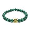 8MM Malachite & Owl Beaded Bracelet - Exclusive European-American Jewelry