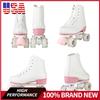 Pattini a Rotelle Quad Taglia 32-40 Adulti Donne Lampeggianti 4 Ruote Scarpe da Pattinaggio Bambini Ragazze Principianti Allenamento Pattinaggio Outdoor Sneakers