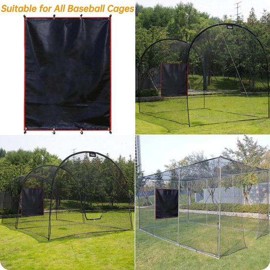 Baseball Backstop with Strike Zone Wear Resistant Simple Installation Batting Cage Backstop Softball Pitching Target
