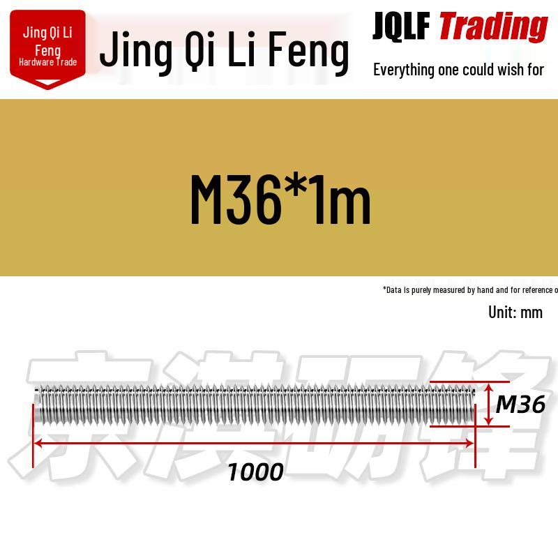 304 Stainless Steel Full Thread Rod, M8-M56, GB15389