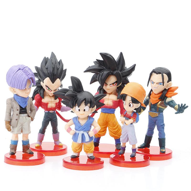 6 Stück/Set Anime Dragon Ball GT Charaktere Figuren Modell Spielzeug 8cm