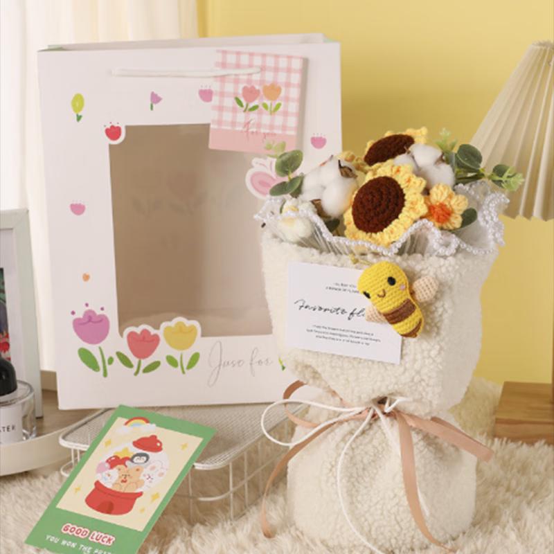 

Handmade Crocheted Wool Flower Pillow