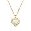 Heart-Shaped Collarbone Chain, Fashionable And Simple Copper Micro-Inlaid Necklace Pendant For Girlfriend Gift