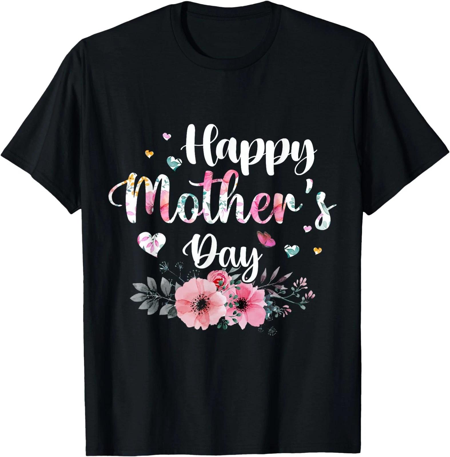 Happy Mother s Day 2026 Cute Floral for Women Mom Grandma T-Shirt S