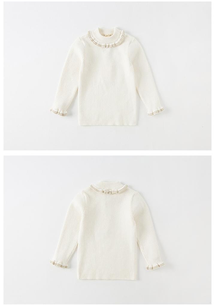 David Bella Girls' Sweater Autumn/Winter Children's Hoodie Top Middle and Large Children's Knitted Sweater