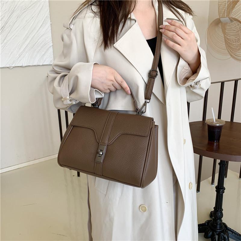 

Мягкая кожаная сумка через плечо для женщин, большая вместительная сумка, универсальная сумка-тоут, винтажная сумка-мессенджер, дорожная сумка, новая