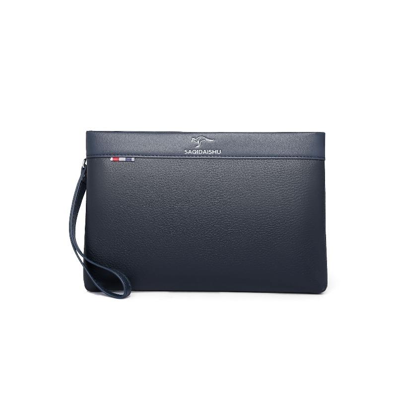 Men's Genuine Leather Underarm Mobile Phone Bag Clutch Bag Business Commuter Long Wallet First Layer Cowhide Bag