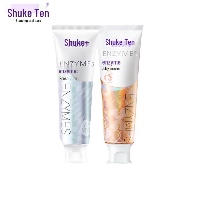 Shuke Professional Enzyme Toothpaste (Lime & Peach Duo Pack)