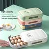 Stackable Drawer-Style Egg Storage Box with Lid for Kitchen Refrigerators