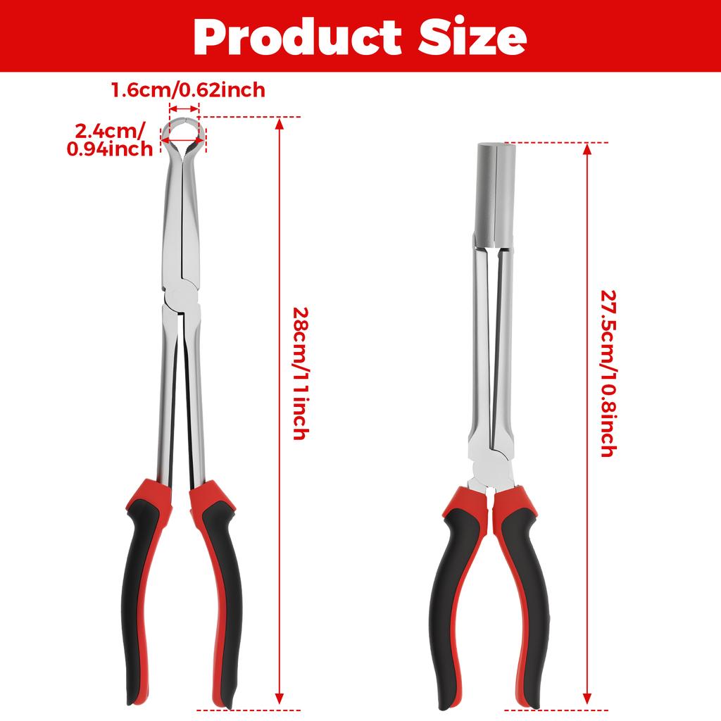 1/2Pcs Car Spark Plug Pliers High Voltage Cylinder Cable Removal Tool Carbon Steel Car Spark Plug Wire Removal Pliers Hand Tool
