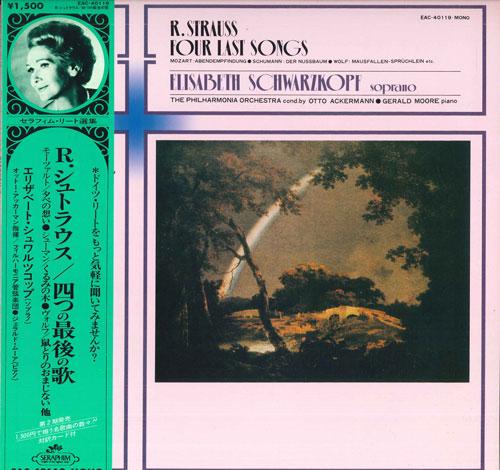

LP Record ELISABETH SCHWARZKOPF, THE PHILHARM - Strauss Four Last Songs EAC40119 SERAPHIM Japan Obi Classical Used
