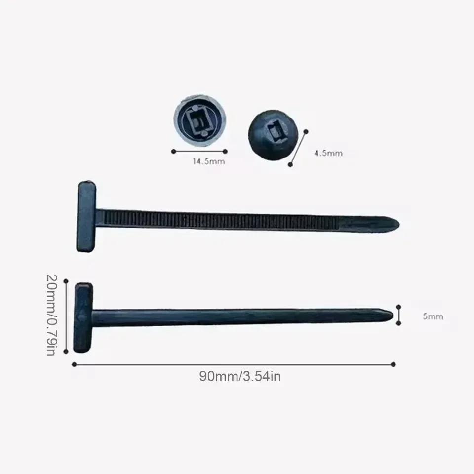 Nylon Cable Tie Buckle Self-locking Auto Fastener Wire Clip Universal Heavy Duty Pin Button Zip Ties Car Fenders Fastening Strap