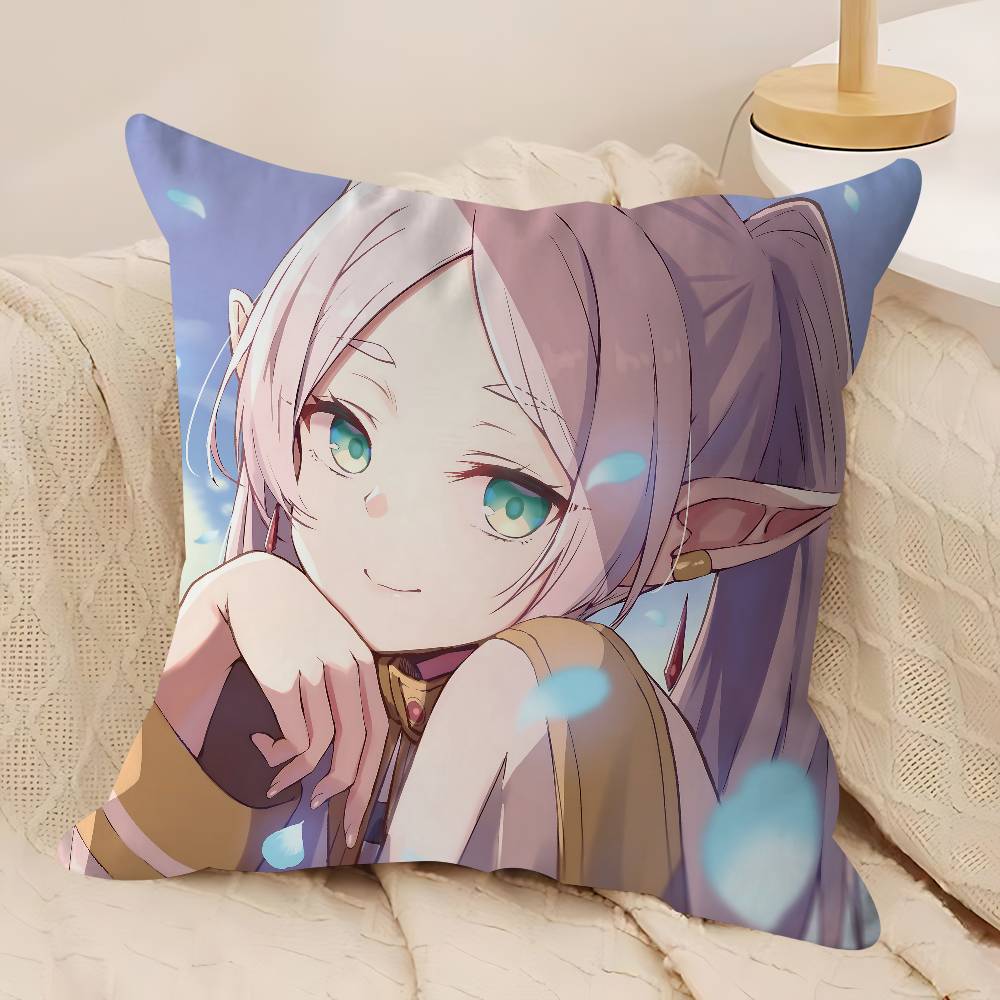 Cute F-Frierens Pillow Case Removable Washable Cushion Cover – All-Season Soft Linen