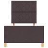 Bed Frame with Headboard Dark Brown 90 x 190 cm Fabric