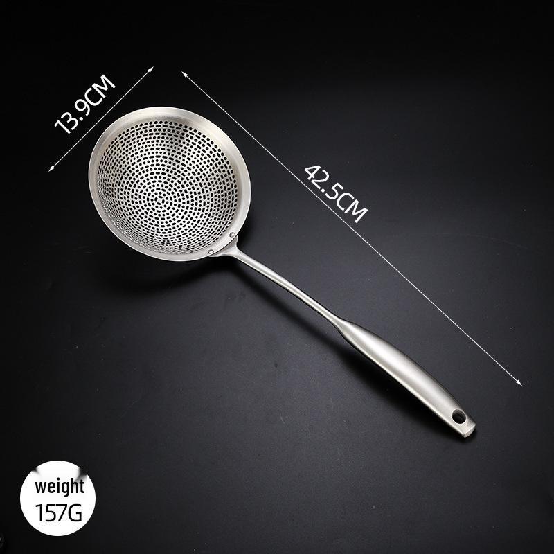 Large 304 Stainless Steel Mesh Skimmer Spoon for Noodles, Dumplings, and Deep Frying.