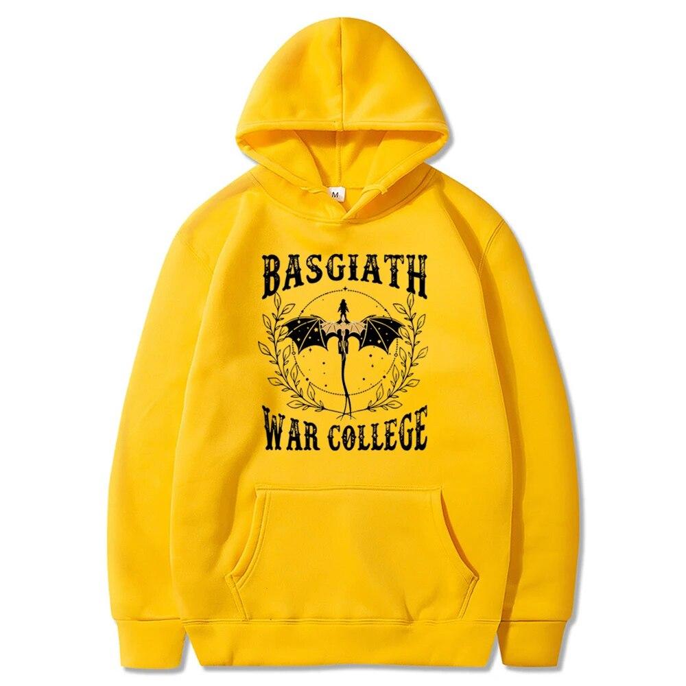 

Винтажная толстовка с капюшоном «Четвертое крыло», черно-золотая толстовка с капюшоном с рисунком дракона Basgiath, военный колледж, Rebecca Yoros, толстовки с капюшоном для любителей книг, толстовка унисекс 3XL