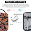 Witch Black Cat Pumpkin Halloween Pattern Insulated Lunch Bag for Women Kids Portable Food Boxes Thermal Lunch Box Tote