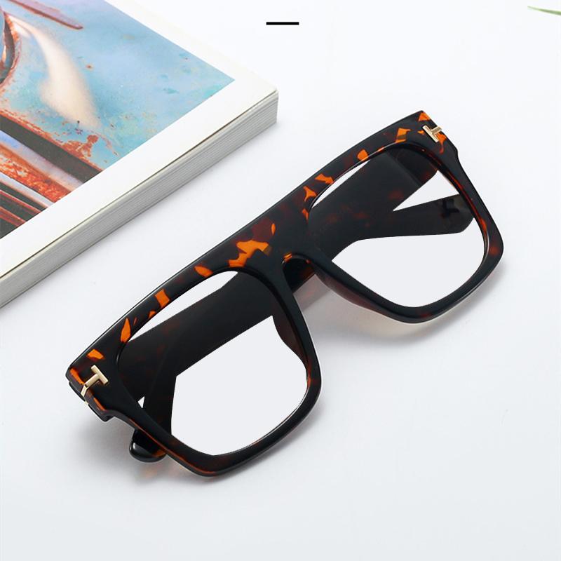 Classic Leopard Print Reading Glasses Oversized Square Frame Women Anti Blue Light Computer Eyewear Big Design