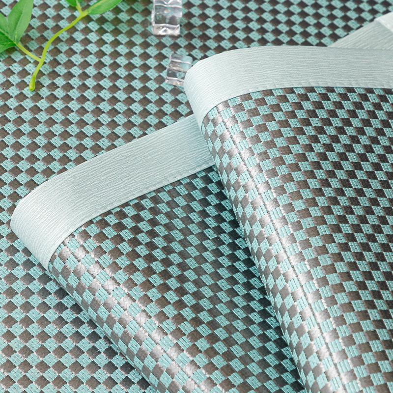 Summer New Light Luxury Ice Rattan Mat Sofa Cushion Cover Cloth Summer Ice Silk Mat Fixed Non-Slip Seat Cushion