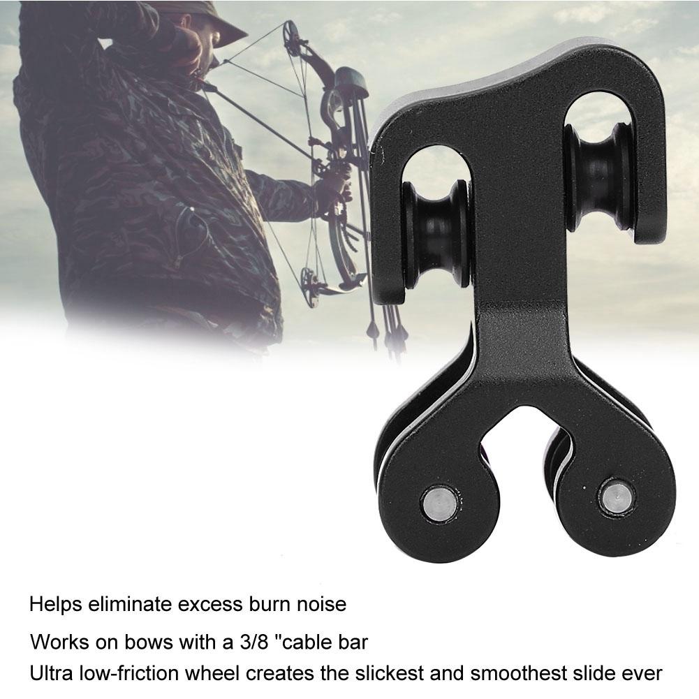Aluminum Alloy Archery Cable Slide Bow String Roller Glide Block Separator black