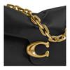 Coach Chain Tabby 26 Removable Chain Shoulder Strap Leather Shoulder Bag Medium Women shoulder bag Black CY919-B4BK