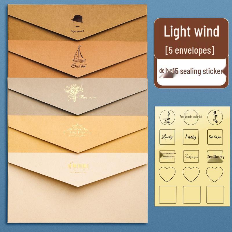 Nordic Style Literary Retro Envelope & Letter Paper Set - Love Letter & Greeting Card Collection