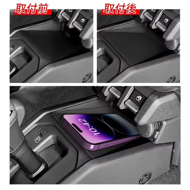 Center Console Storage Box for Suzuki Jimny 2024 2025 Central Tray Pad Organizer Stowing Tidying Car Interior Accessories Black