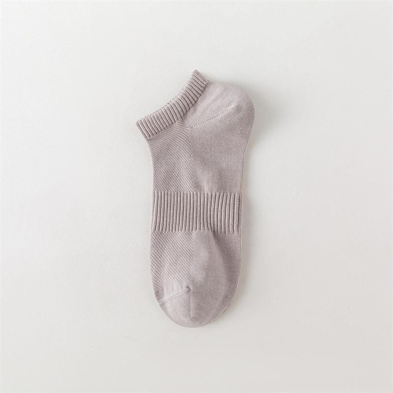 Men's Summer Short Socks, Pure Cotton Mesh, Thin, Low-top, Shallow Opening, Antibacterial, Deodorizing, Sweat-absorbing, Business Boat Socks