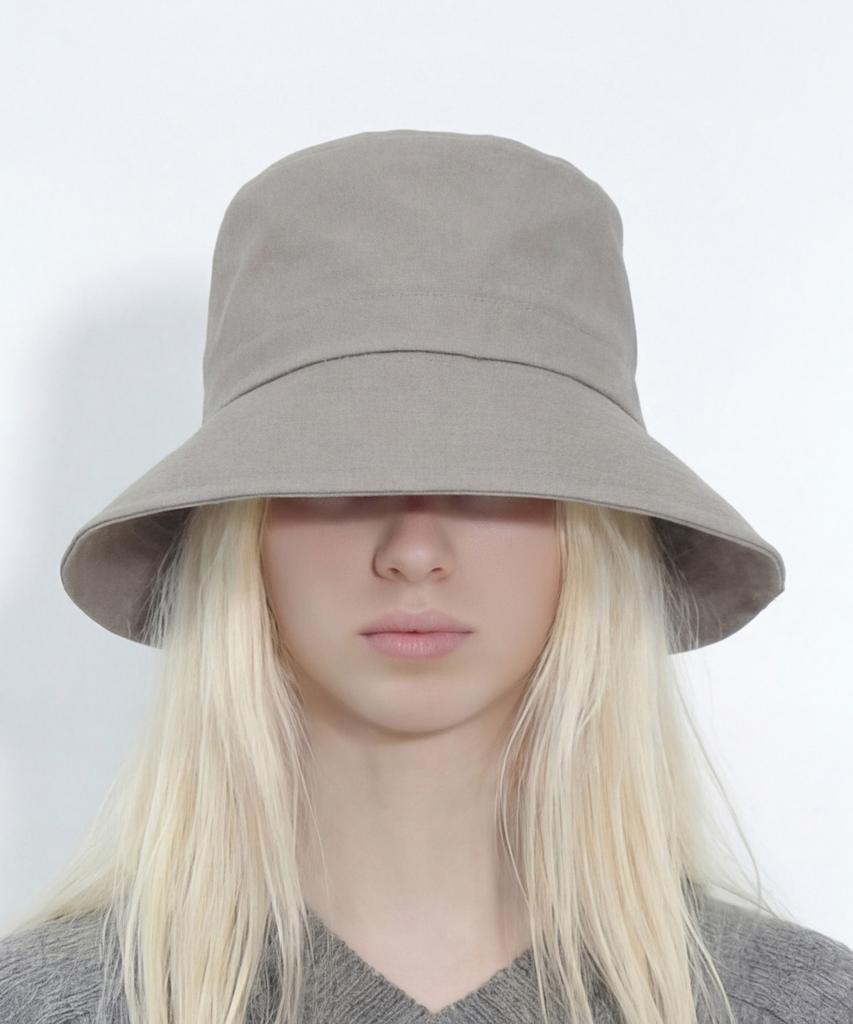 Eondeokeonteulolseutyudio Linen Bucket Hat Hide Bucket / Linen / Grey