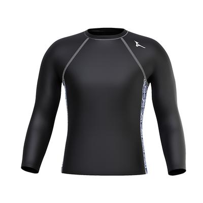 Mizuno Sonnenschutz Schnelltrocknend Langarm Badeanzug Herren Bademode Schwarz N2CA2103