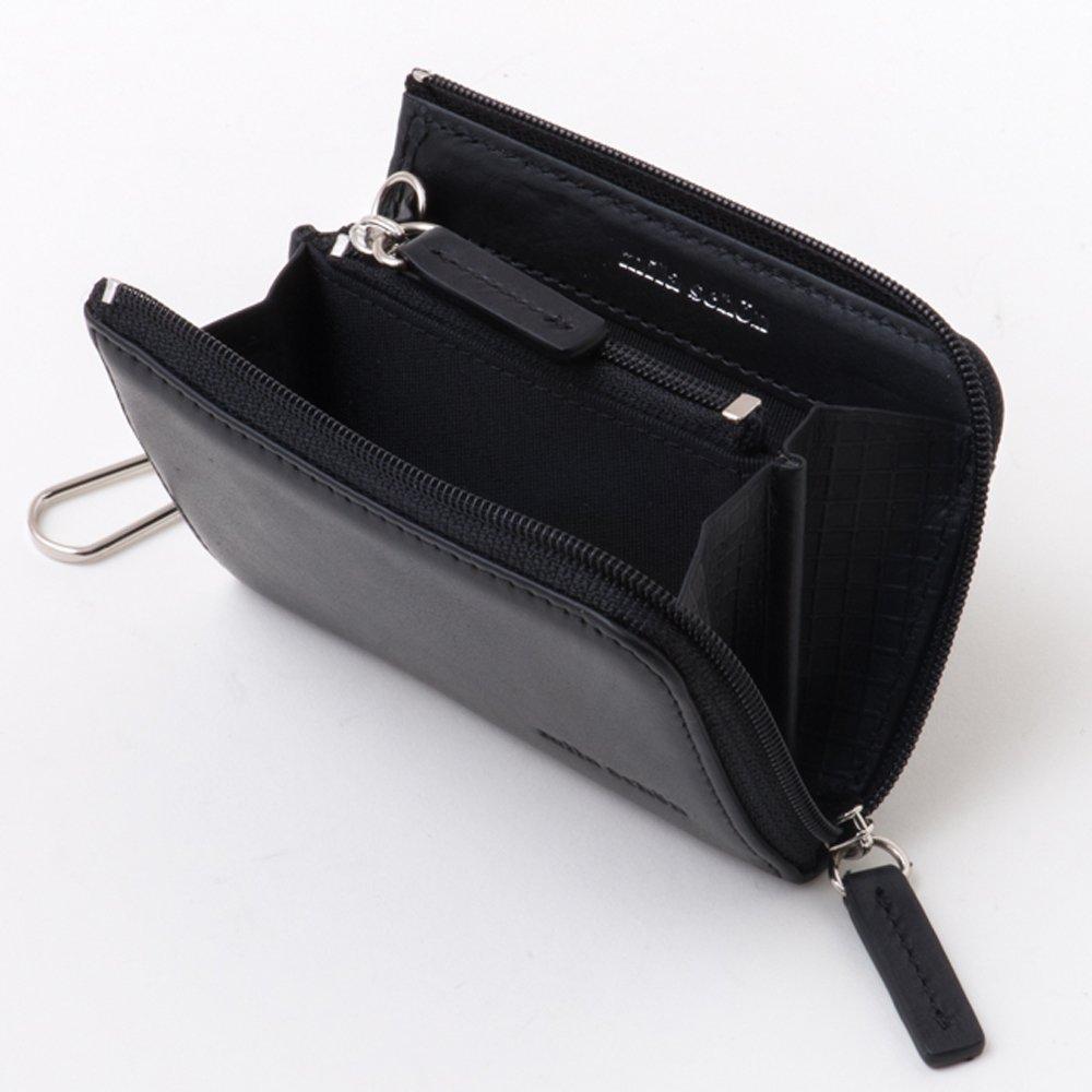 Coin Purse Elegant Selected Calf Leather Smooth Easy To Use Storage Capacity Orthodox Versatile Black [Mira Schon] [CALF LEATHER] Men's