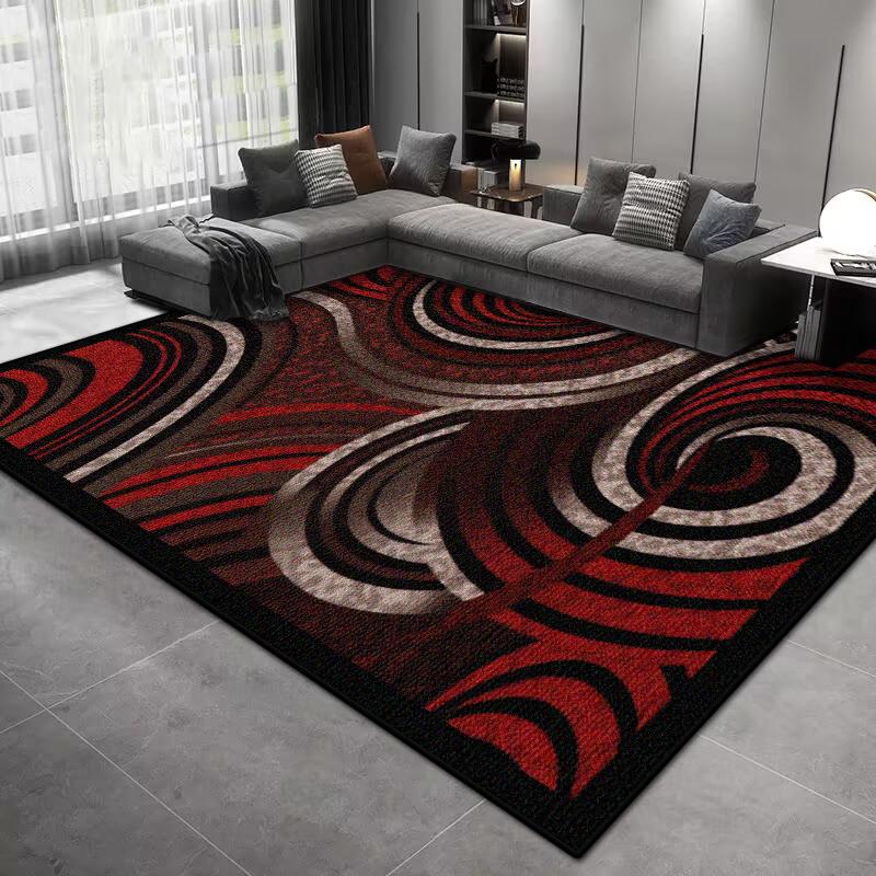 Moderner Abstrakter Dekorteppich in Großer Größe für Wohnzimmer Rutschfest Weich Couchtischmatte Leicht zu Reinigen Raumdekor Bereichsteppich
