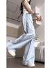 Korean Textured Cream Lace Openwork Pants - Women's Spring/Summer 2025 Petite Patchwork Casuals