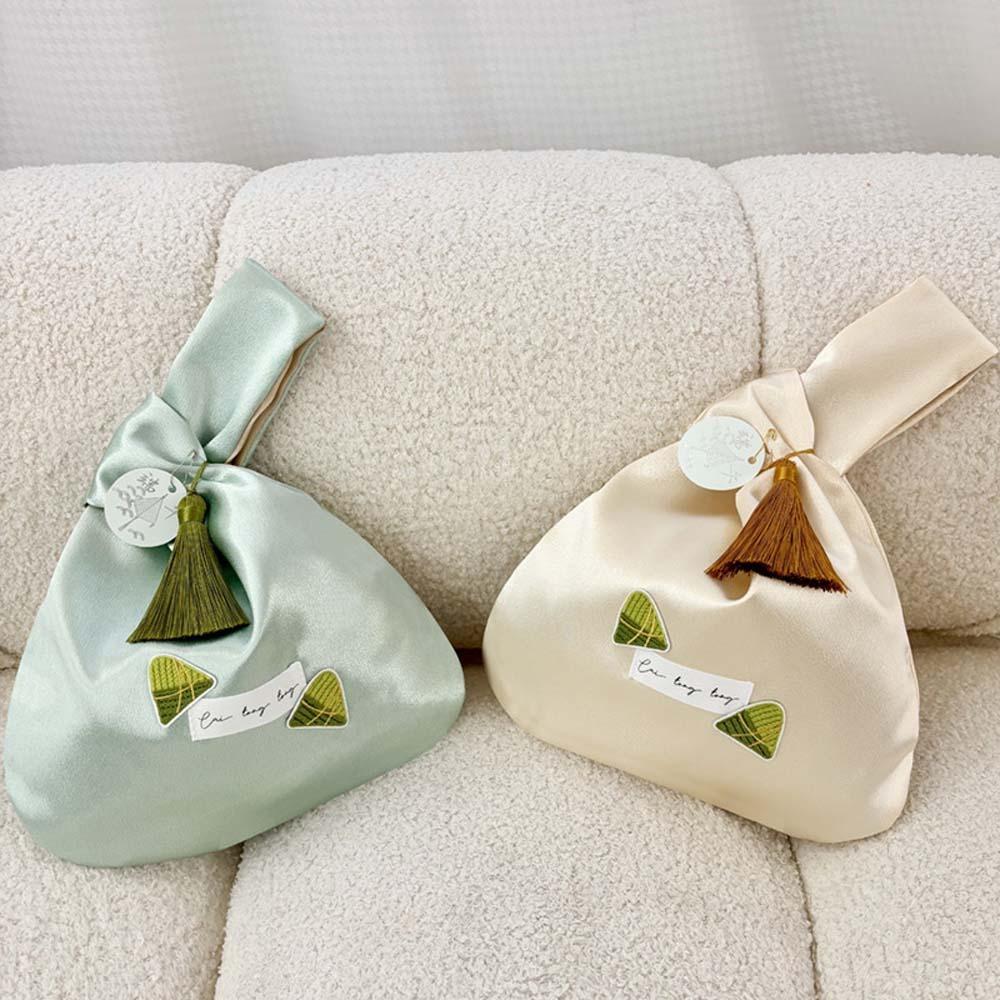 

Card Tassel Knot Wrist Bag Pin Satin Hand-held Pouch Portable Loong Boat Festival Pouch Blessing Style 7