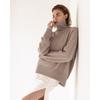**Women's Thickened Knit Top Autumn Winter Loose Turtleneck Sweater Oversized High Neck Jumper**